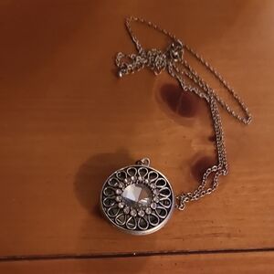 Lucky Brand Silver Filigree Pendant Necklace